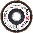 Bosch PRO X-LOCK-Fächerschleifscheibe X551, Expert for Metal, K: 40, Scheibend.: 125 mm Produktbild