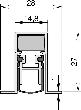 athmer Türabsenkdichtung Schall-Ex® DUO L-15/28 OS, Silikon Produktbild img4 S