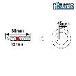 PÖSAMO Krippenring, Holzgew., ST, verz. Ø 10,6mm, m. geschm. Öse, z. Einschr. Produktbild img2 S