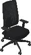 DAUPHIN Drehstuhl Indeed mesh schwarz Produktbild