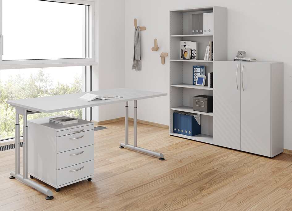 Büro-Komplett-Set grau, 4-tlg. Produktbild img1 L