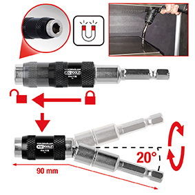 Schnellwechselhalter 1/4" mit Gelenk, magnetisch Produktbild img1 L