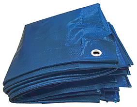 Gewebeplane 3x4m blau mit Metallösen, 130 g/m² Produktbild img1 L