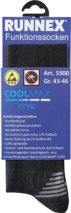 Sommersocken Gr. 43-46 ESD schwarz/grau Produktbild img3 L
