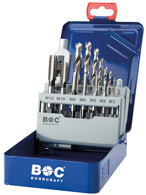 Einschnittgewindebohrersatz 15-tlg. M3-M12 mit Kernbohrer Produktbild img1 L
