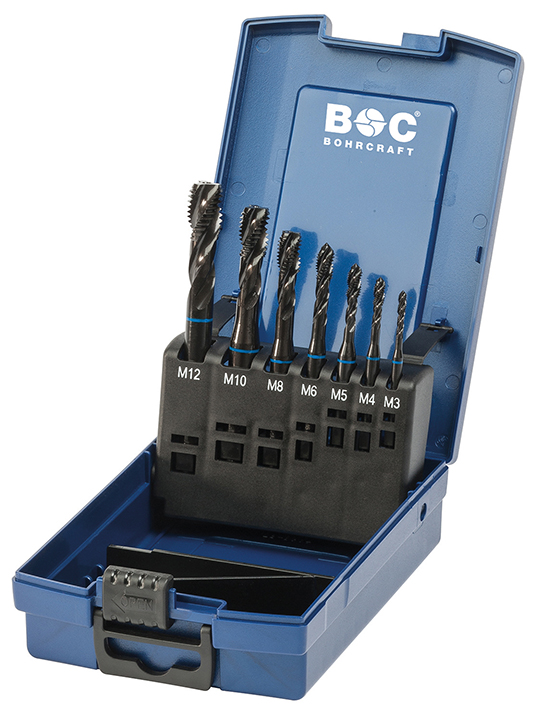 Maschinengewindebohrersatz HSS-E 7-tlg.  M3-M12 Sacklöcher Blauring Produktbild img1 L
