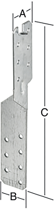 Uni-Sparrenfettenanker 36x36x170x2,0mm sendzimir verzinkt Produktbild img2 L