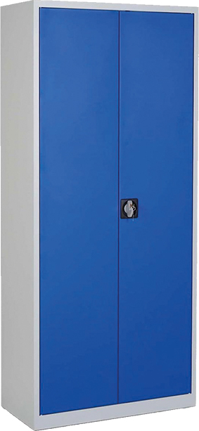 Flügeltürenschrank ClassiX RAL 7035/5010 mit 4 Einlegeböden Produktbild img1 L