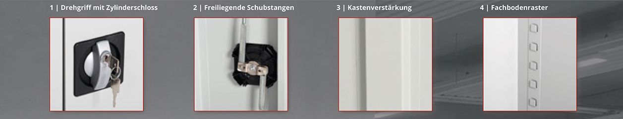 Flügeltürenschrank ClassiX mit 4 Einlegeböden Produktbild img2 L