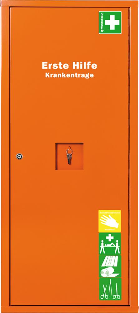 Anbausafe, gefüllt, mit Erste-Hilfe-Trage, orange Produktbild img1 L