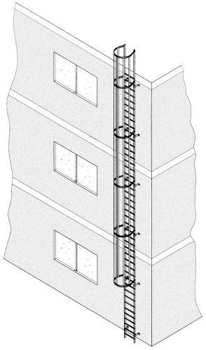 Einzügige Steigleiter, Aluminium, eloxiert Produktbild img2 L