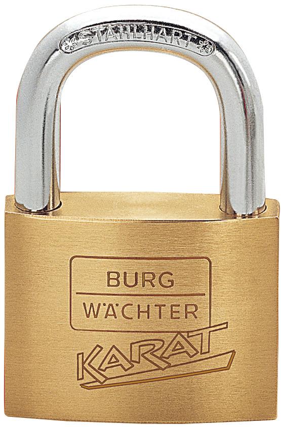 Messing-Vorhangschloss Karat, mit 2 Schlüsseln Produktbild img1 L