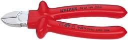 Seitenschneider verchromttauchisoliert 180mm KNIPEX Produktbild img1 L