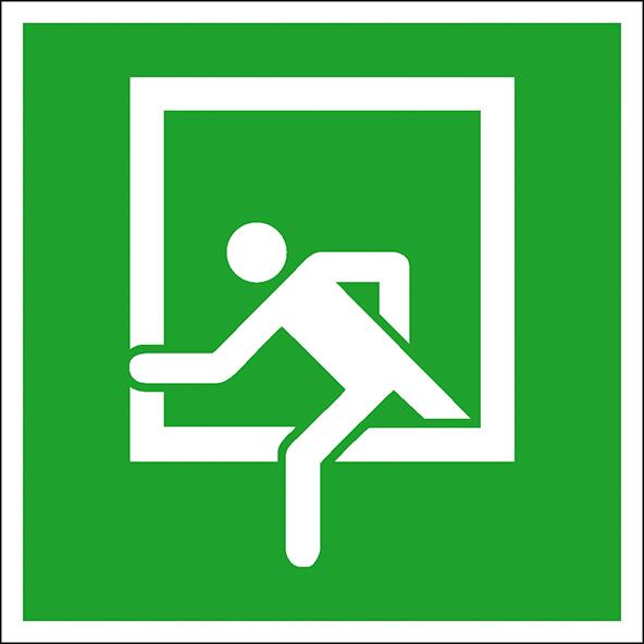 Rettungsschild Notausstieg Produktbild img1 L