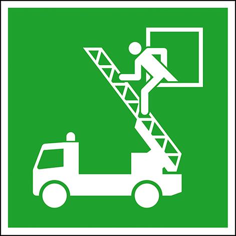 Rettungsschild Rettungsausstieg (Rettungsfenster) Produktbild img1 L