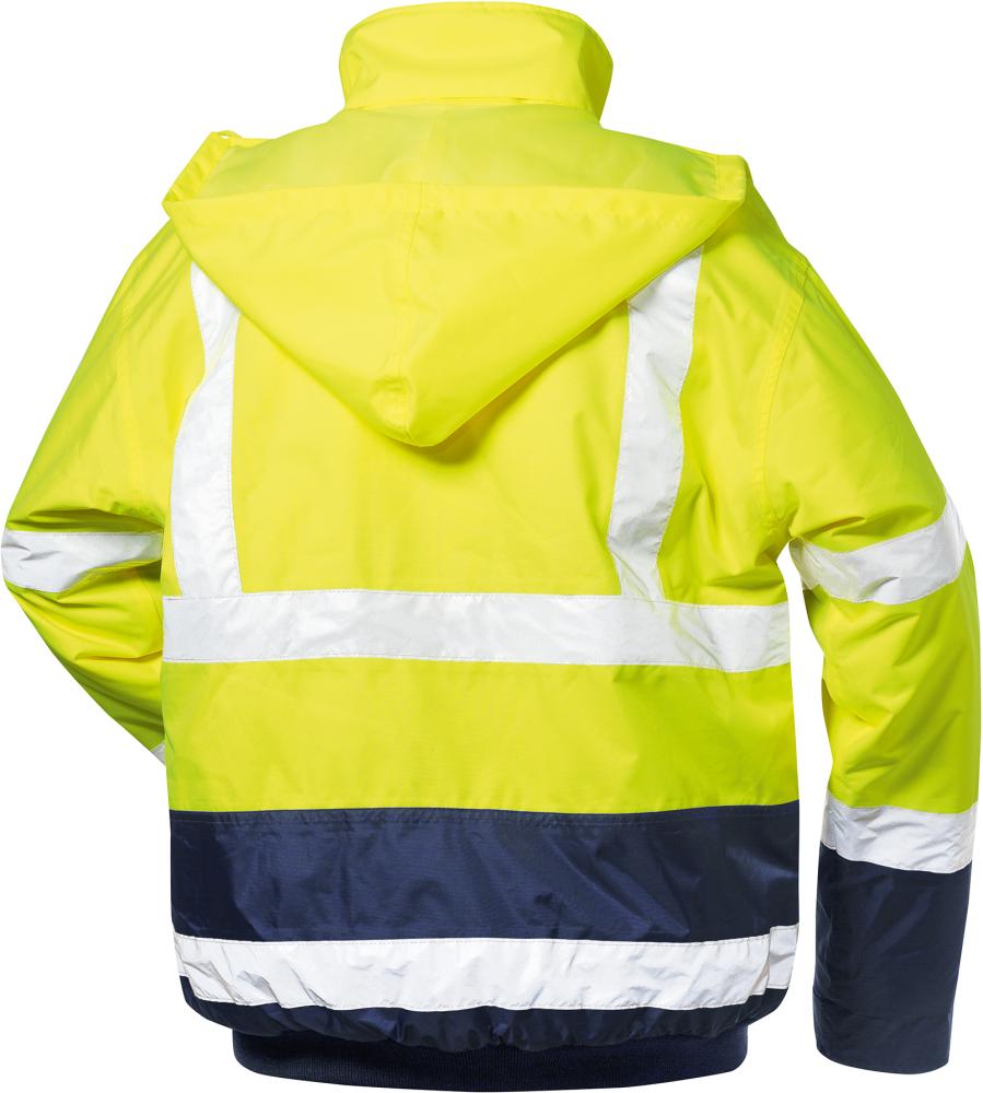 PU-Warnschutz-Pilotjacke leuchtgelb/marine Produktbild img2 L