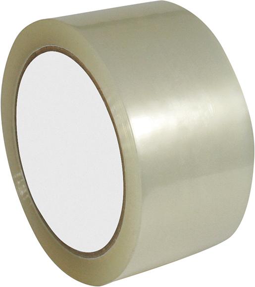 PP-Verpackungsklebeband 50mmx66m, transparent Naturkautschukkleber leise abrollend Produktbild img1 L