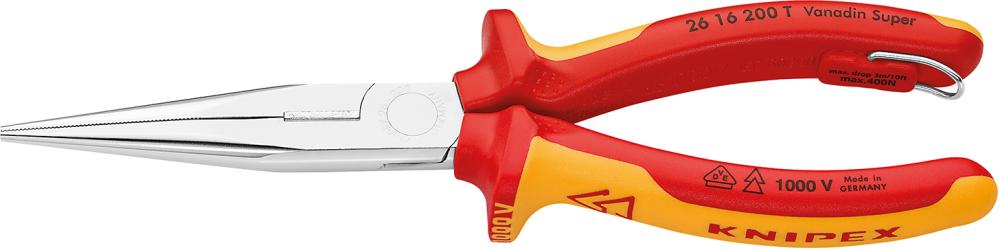 Flachrundzange VDE TT mit Mehrkomponenten-Griffen 200mm KNIPEX Produktbild img1 L