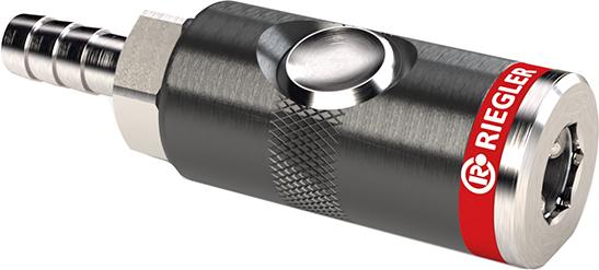 Sicherheitskupplung mit Druckknopf drehbar, NW 7,4mm Tülle 13mm RIEGLER Produktbild img1 L
