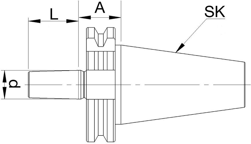 Bohrfutteraufnahme DIN69871A SK40-B16 FORTIS Produktbild img2 L
