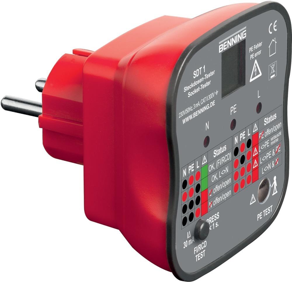 Steckdosentester SDT 1 mit Fingerkontakt Produktbild img2 L