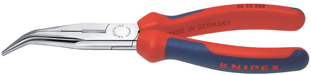 Storchschnabelzange verchromt gebogen mit Mehrkomponenten-Griffen 200mm KNIPEX Produktbild img1 L