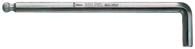 Winkelschraubendreher vernickelt mit Kugelkopf 2mm Wera Produktbild img1 L