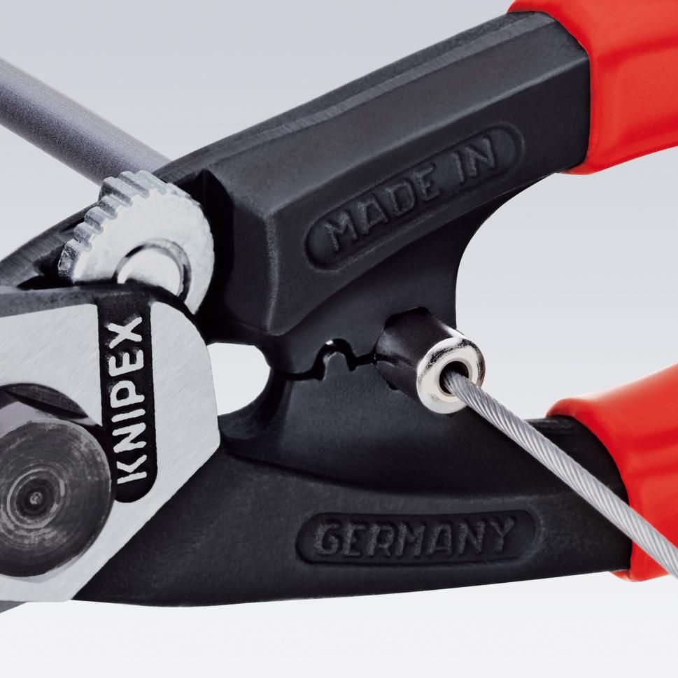 Drahtseilschere mit Kunststoff-Griffen 190mm KNIPEX Produktbild img2 L