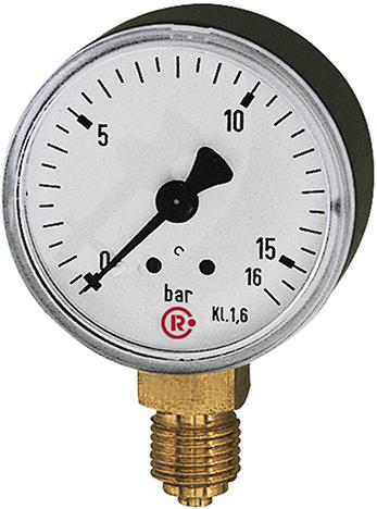 Manometer, Anschluss radial unten Produktbild img1 L