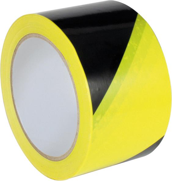 PVC-Warnmarkierungsband 60mmx66m gelb/schwarz selbstklebend Gerlinger Produktbild img1 L