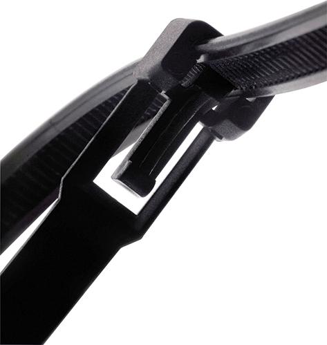 Kabelbinder, lösbar, schwarz Produktbild img2 L