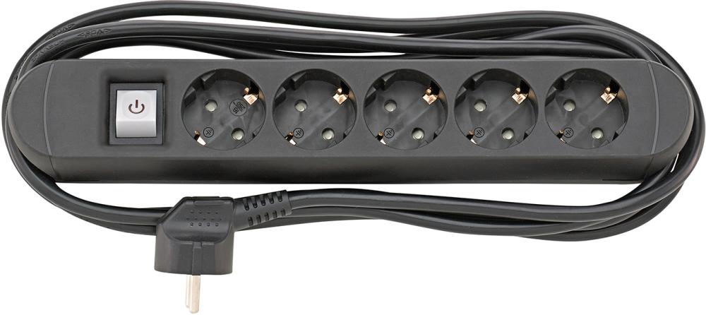 Steckdosenleiste 5-fach H05VV-F3G1,5 3m mit Magnet FORTIS Produktbild img1 L