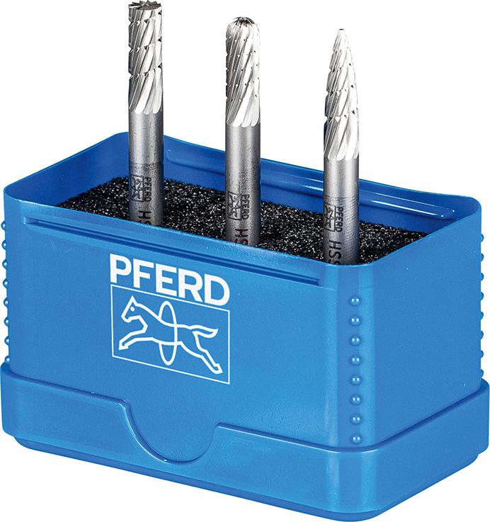 Frässtift-Satz HSS 6 mm 3-teilig, A-C-K Ø 6mm, Zahnung Z3 Pferd Produktbild img1 L