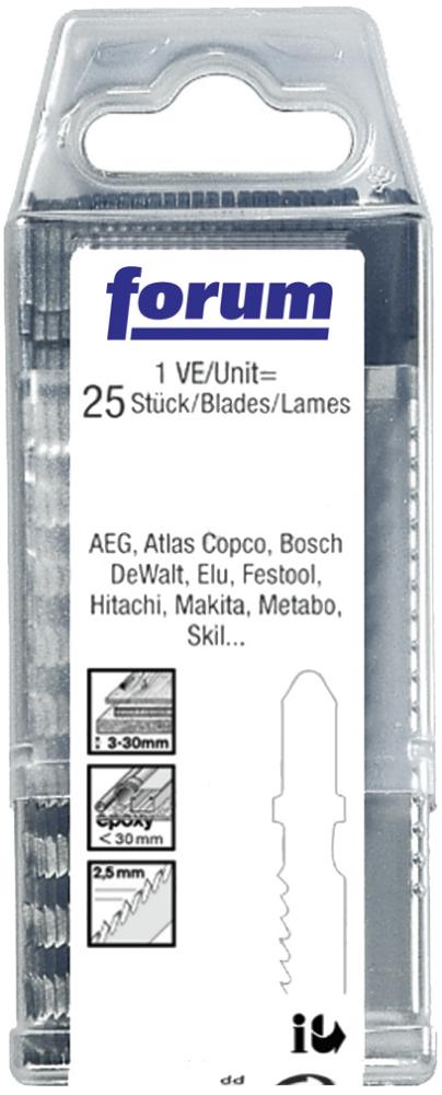 Stichsägeblatt für weiches Holz, gerade, feine Schnitte, FORUM Produktbild img2 L