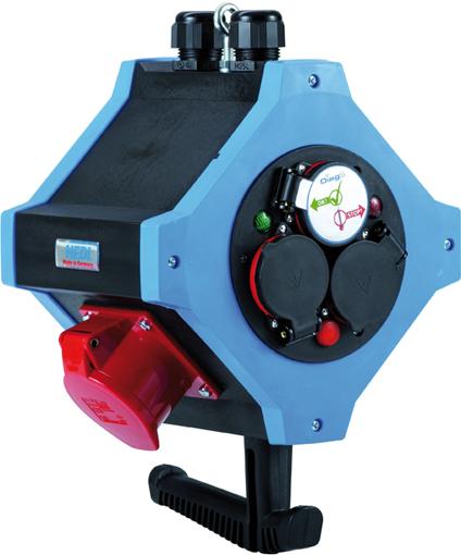 Energie-Hängeverte. IP44 6xSchutzkontakt,2xCEE 5x16A Hedi Produktbild img1 L