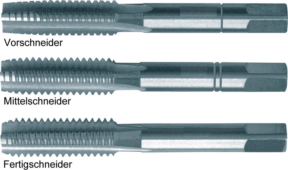 Handgewindebohrer-Satz für metrisches Gewinde, HSS-E, 3-teilig Produktbild img1 L