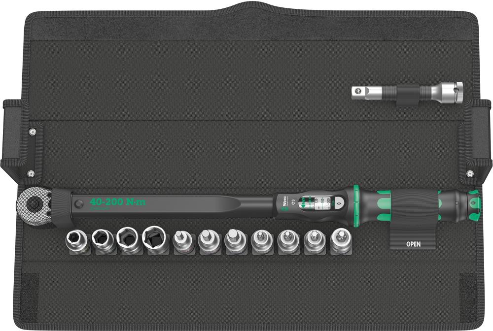 Drehmomentschlüssel-Satz Click-Torque 13-teilig 40-200Nm 1/2" Wera Produktbild img1 L