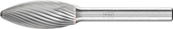 HM-Frässtift, 6-mm-Schaft, Flammenform B, Zahnung 3 Produktbild img3 L