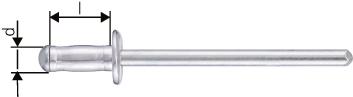 Blindniet PolyBulb Alu/Stahl Flachrundkopf 4,8x11mm GESIPA Produktbild img1 L