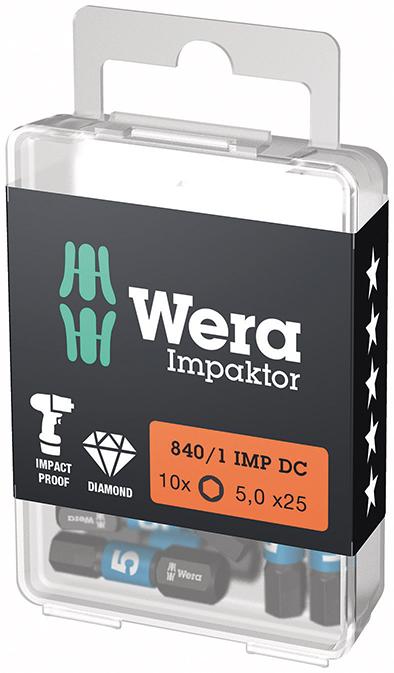 Bit-Box Impaktor für 6-kant-Schrauben 1/4", 25 mm, Wera Produktbild img2 L