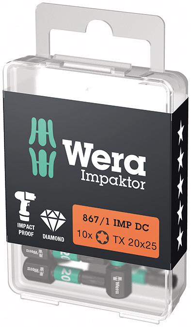 Bit-Box Impaktor für TORX®-Schrauben 1/4", 25 mm, Wera Produktbild img1 L