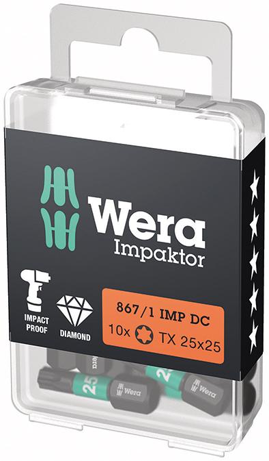 Bit-Box Impaktor für TORX®-Schrauben 1/4", 25 mm, Wera Produktbild img2 L