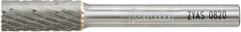 HM-Frässtift, 6-mm-Schaft, Zylinderform ZYA-S, mit Stirnverzahnung, Zahnung C Produktbild img3 L