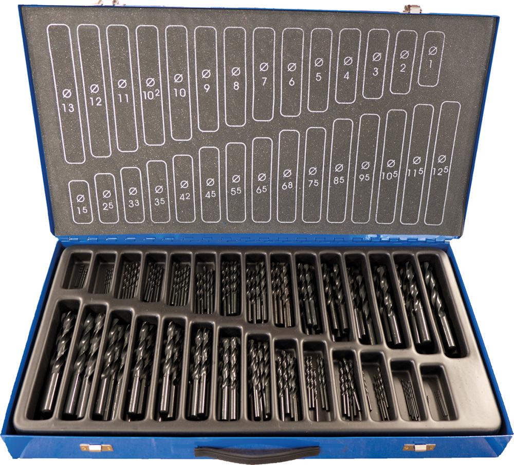 Spiralbohrer-Satz (18-teilig), HSS, Typ N, DIN 338, rollgewalzt Produktbild img2 L