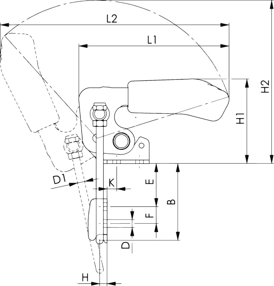 Verschlussspanner, vertikal Produktbild img3 L