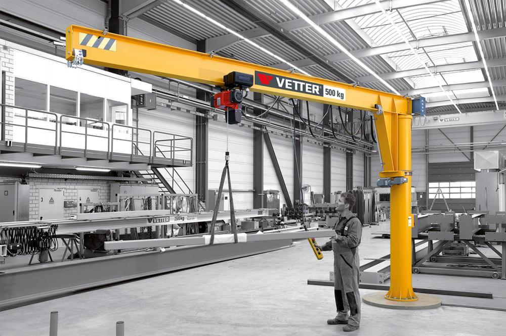 Säulenschwenkkran 360, mit Elektrokettenzug Produktbild img1 L
