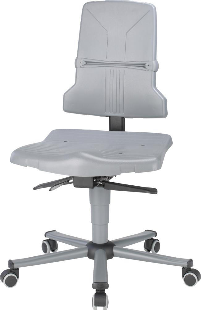 Bimos Arbeitsstuhl 9813-1000 Sintec 2 grau Sitzhöhe 430-580 mm mit Rollen Produktbild img1 L