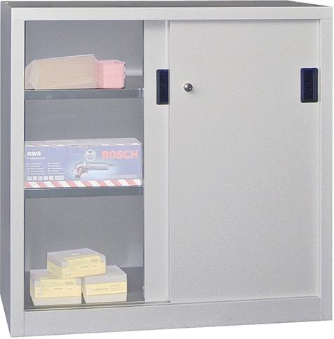 Schiebetürenschrank mit Vollblechtüren, Böden gepulvert Produktbild img1 L
