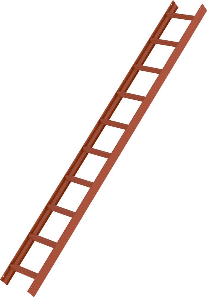 Dachleiter 10 Sprossen rotbraun Produktbild img1 L