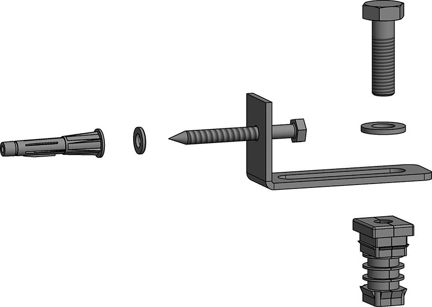 Wandverankerungsset Wandabstand 8-58mm Produktbild img1 L